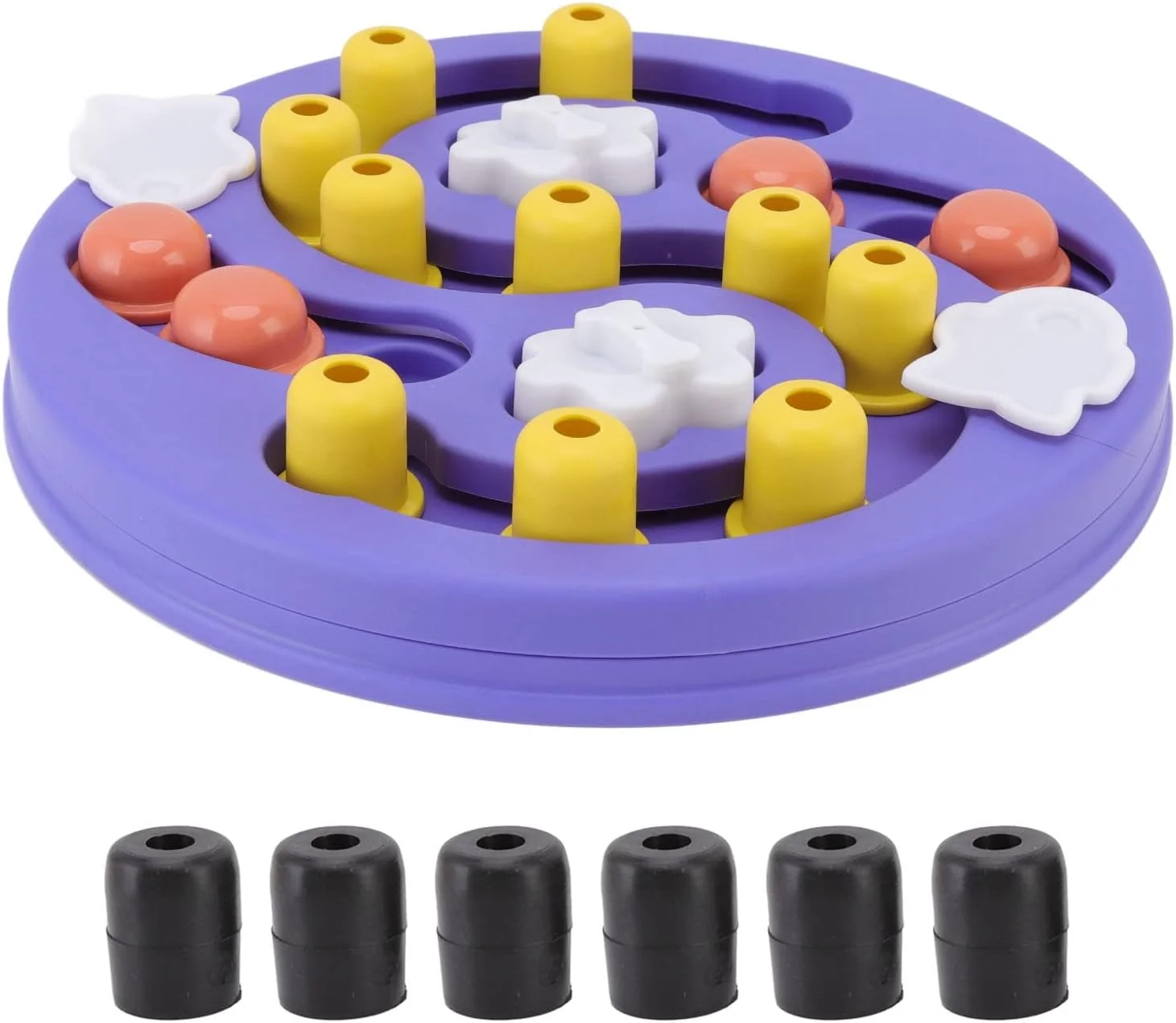 اسباب بازی پازلی تعاملی سگ سورندی، تحریک ذهنی سگ ها، آموزش هوش، پخش کننده غذای تشویقی توله سگ، کمک پیشرفته به هضم غذای حیوانات خانگی برای سگ های کوچک، متوسط و بزرگ ()