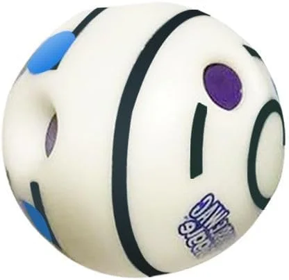 توپ بازی سگ خانگی، توپ خنده دار با صدای جغجغه، توپ درخشان، اسباب بازی تعاملی سگ، بازی سرگرم کننده در داخل یا خارج از منزل، آموزش چابکی (سفید)