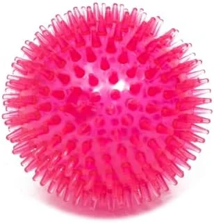 توپ خاردار صدادار اسباب بازی برای سگ های کوچک، 8 سانتی متر (صورتی)