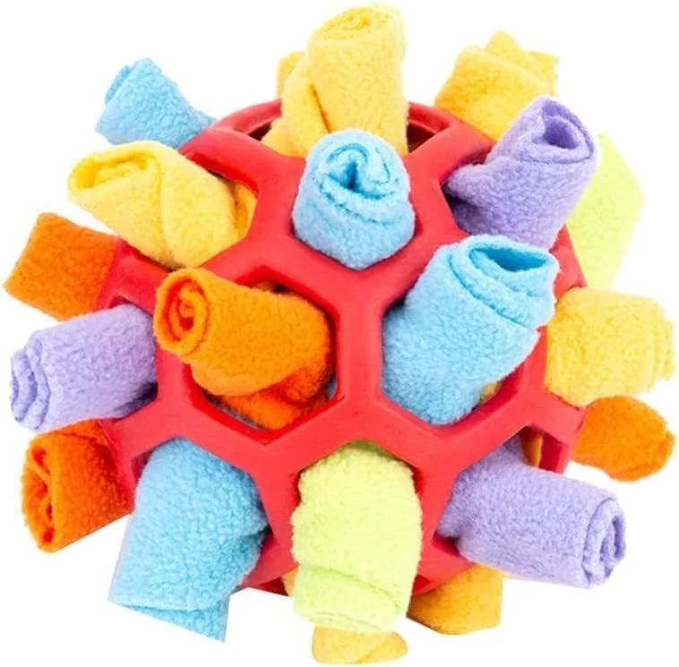 پد بویایی سگ، توپ اسباب بازی تعاملی سگ، اسباب بازی پازل سگ، پد تغذیه سگ، پد جستجو، توپ بویایی برای سگ ها، مهارت جستجوی طبیعی، اسباب بازی تحریک کننده سگ برای سگ های کوچک، متوسط و بزرگ (قرمز)