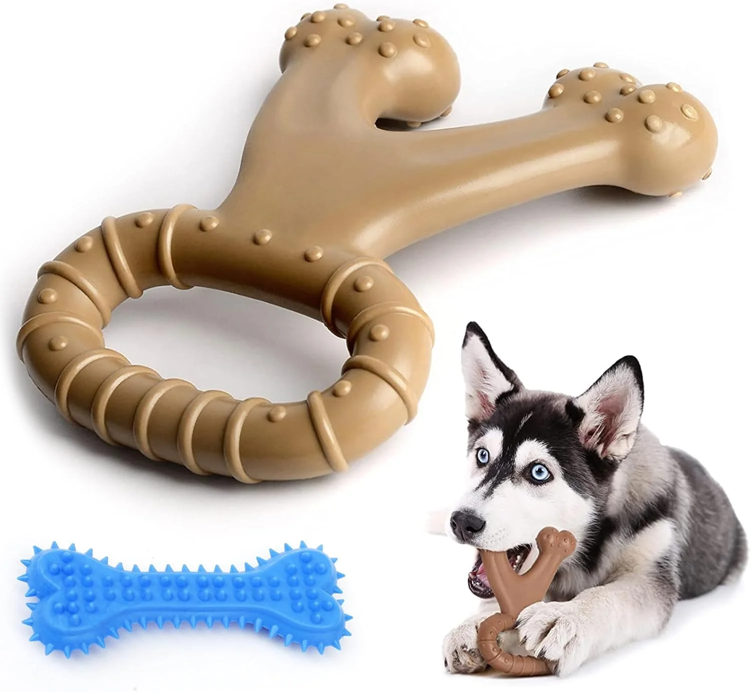 اسباب بازی جویدنی سگ با طعم گوشت گاو SLE، اسباب بازی جویدنی سگ، کمک به تمیز کردن دندان های سگ شما، مناسب برای سگ های متوسط/بزرگ، اسباب بازی مقاوم در برابر گاز گرفتن سگ، اسباب بازی تعاملی سگ، اسباب بازی استخوان سگ