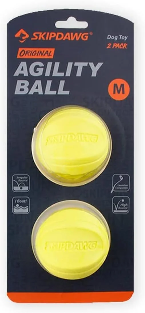 توپ بازی سگ Skipdawg Original Agility، بسته 2 عددی، سایز متوسط، مدل 3027