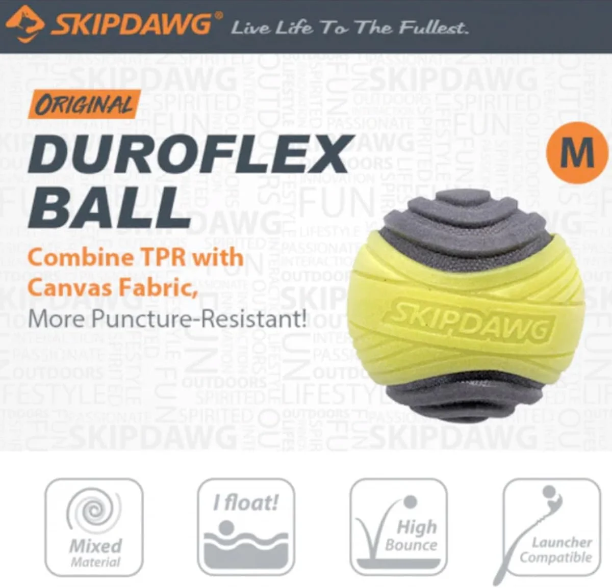 توپ متوسط دورافلکس Skipdawg برای سگ ها (3024S)