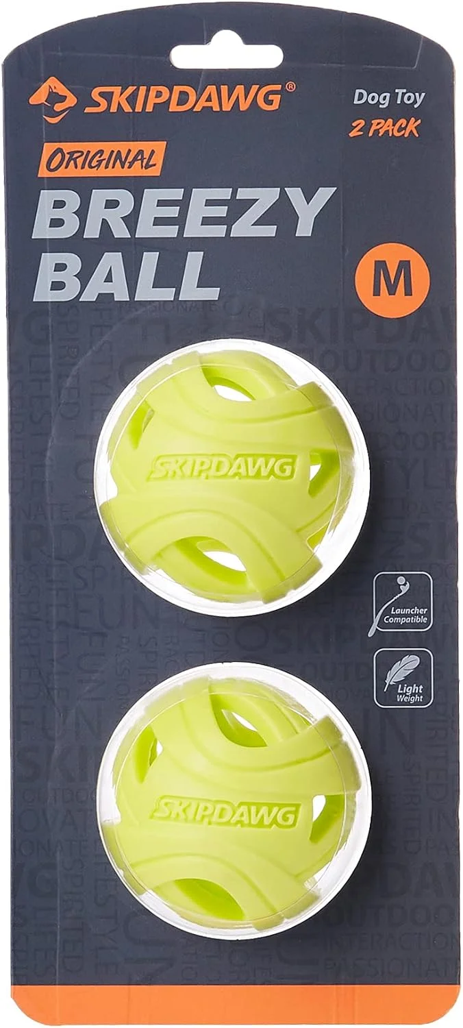 توپ بازی سگ Skipdawg مدل Original Breezy Ball سایز متوسط بسته 2 عددی - 3018