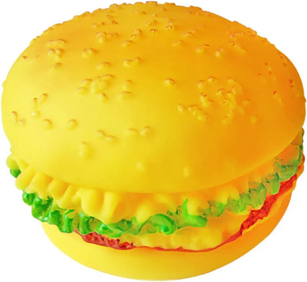 اسباب بازی جویدنی همبرگری حیوانات خانگی SKEIDO، اسباب بازی صدادار برای توله سگ های کوچک