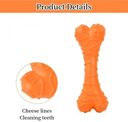 اسباب بازی جویدنی استخوان شکل، اسباب بازی هوش سگ، اسباب بازی لاستیکی سگ، اسباب بازی تعاملی سگ، اسباب بازی سگ برای تمیز کردن دندان، مسواک سگ برای سگ های کوچک و بزرگ، 13 سانتی متر