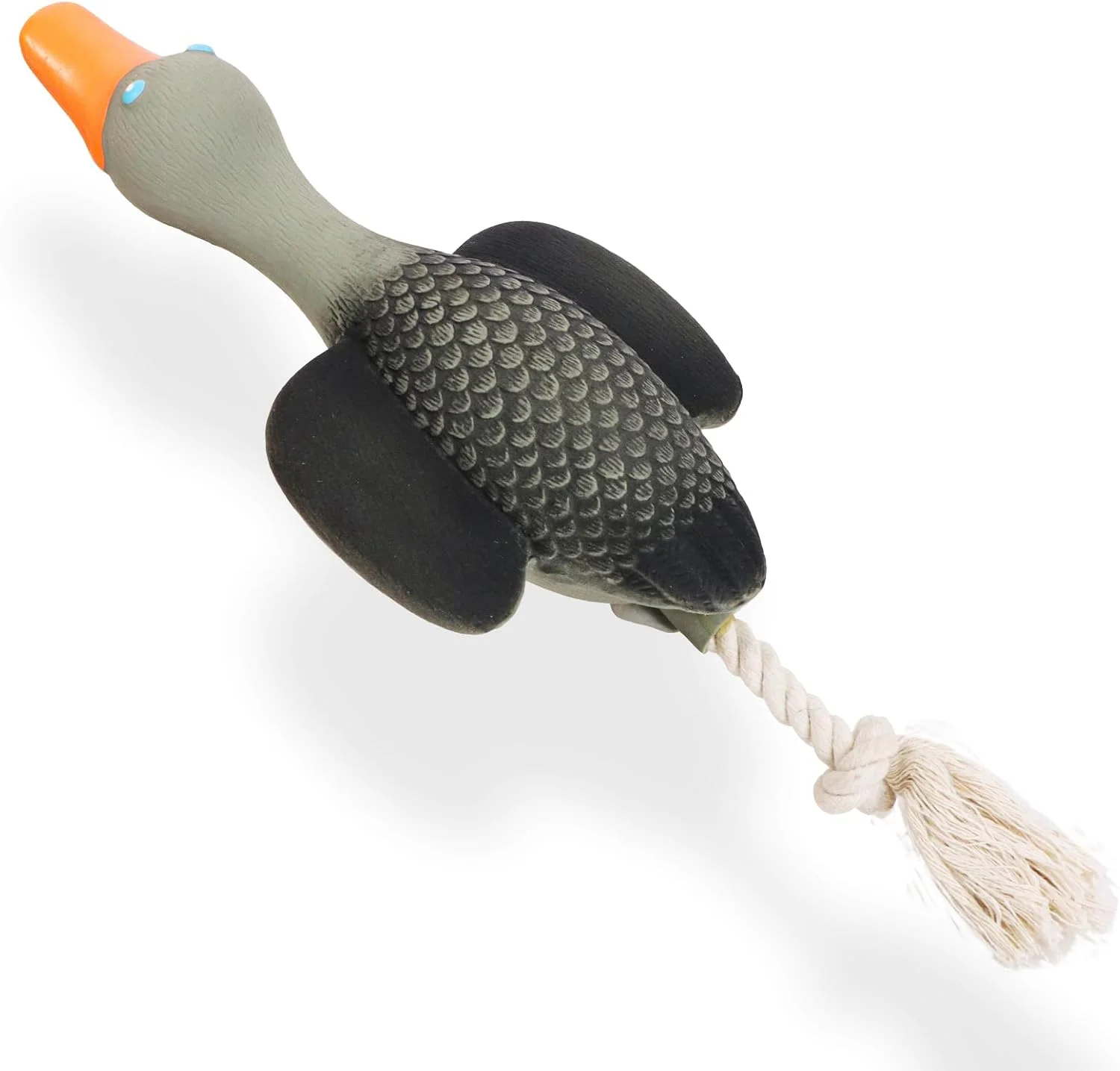 اسباب بازی طنابی سگ SCHITEC، اردک لاستیکی لاتکس صدادار، اسباب بازی جویدنی تعاملی برای سگ های کوچک و متوسط