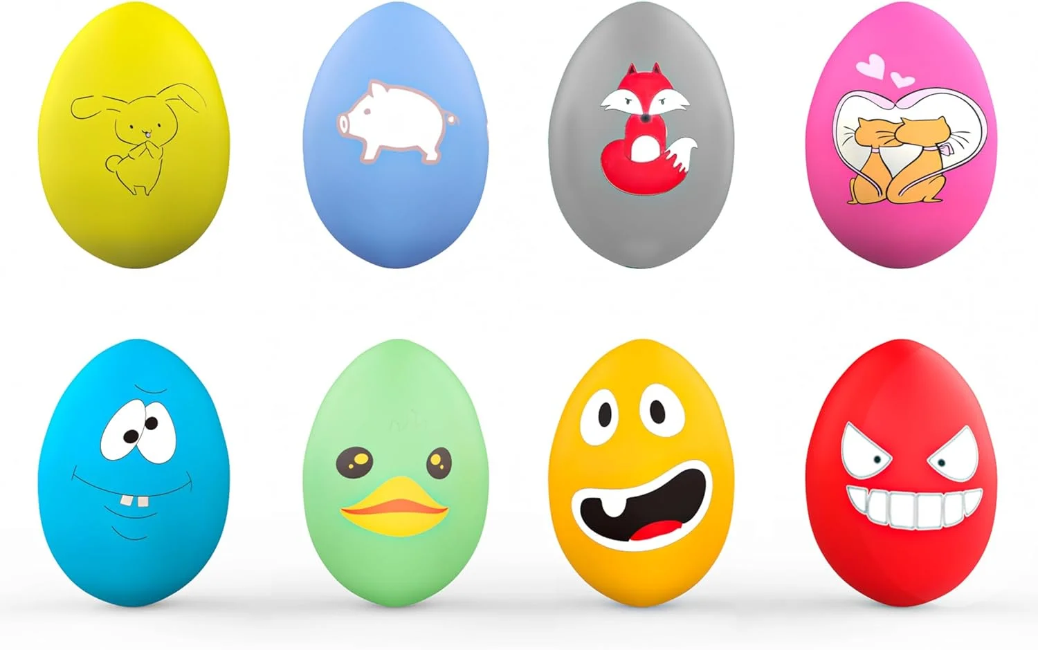 اسباب بازی های سوت دار سگ SCHITEC، [بسته 8 عددی] تخم مرغ جهنده لاتکس برای حیوانات خانگی کوچک و متوسط، توپ لاستیکی نرم تعاملی 2.5 اینچی