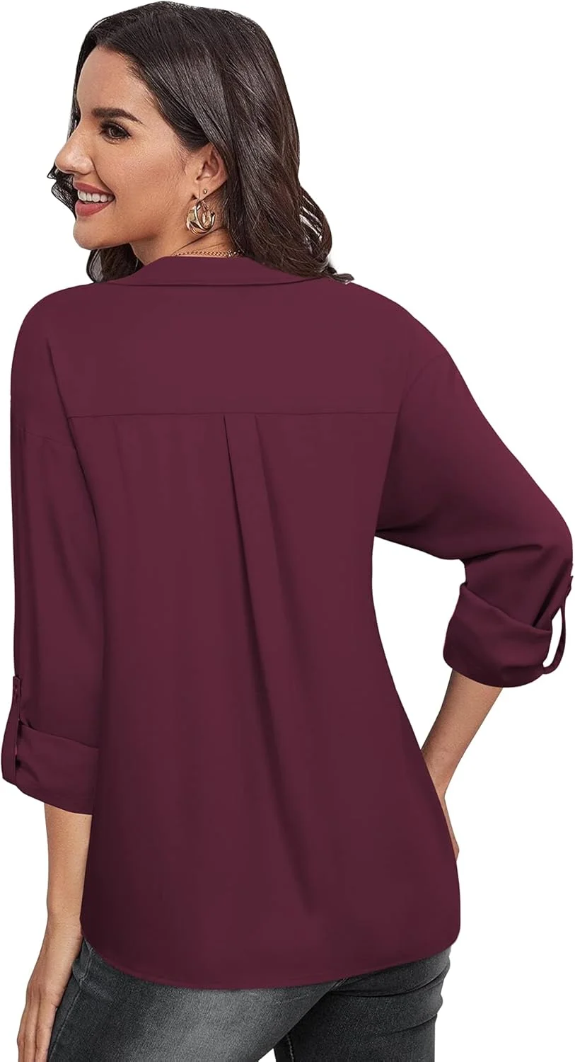 لوتوسمایل پیراهن های دکمه دار یقه برگردان زنانه مناسب محیط کار، اداره، استایل کژوال و تاپ های بلوز شیفون