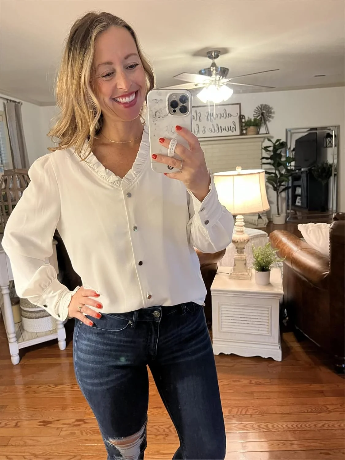 LookbookStore بلوزهای زنانه رسمی و غیررسمی، بلوزهای کار، پیراهن دکمه دار آستین بلند مجلسی