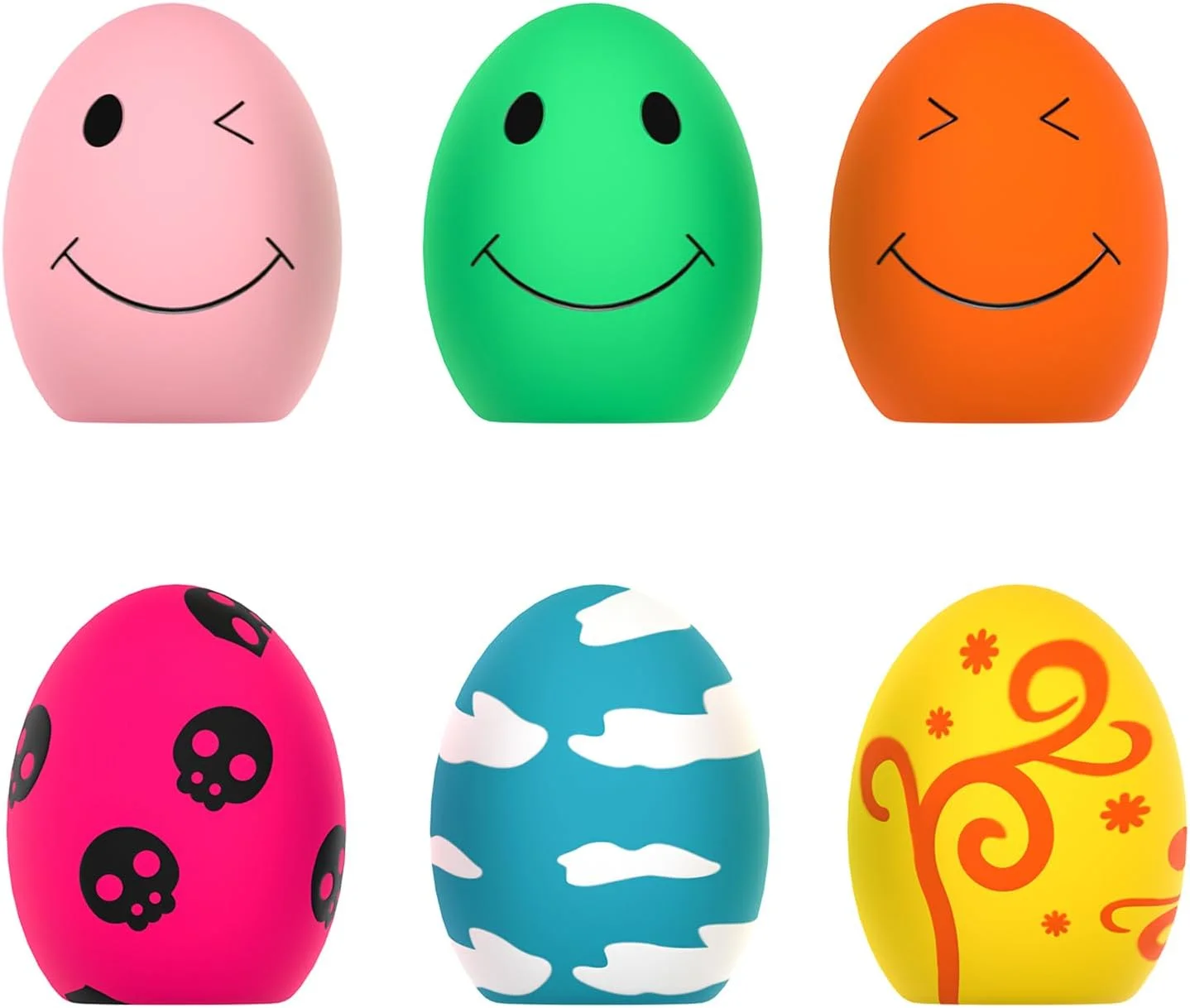 اسباب بازی سگ SCHITEC، 6 عدد توپ تخم مرغی لاتکس جهنده با صدای جیر جیر برای توله سگ و سگ های کوچک، اسباب بازی های لاستیکی نرم برای بازی تعاملی