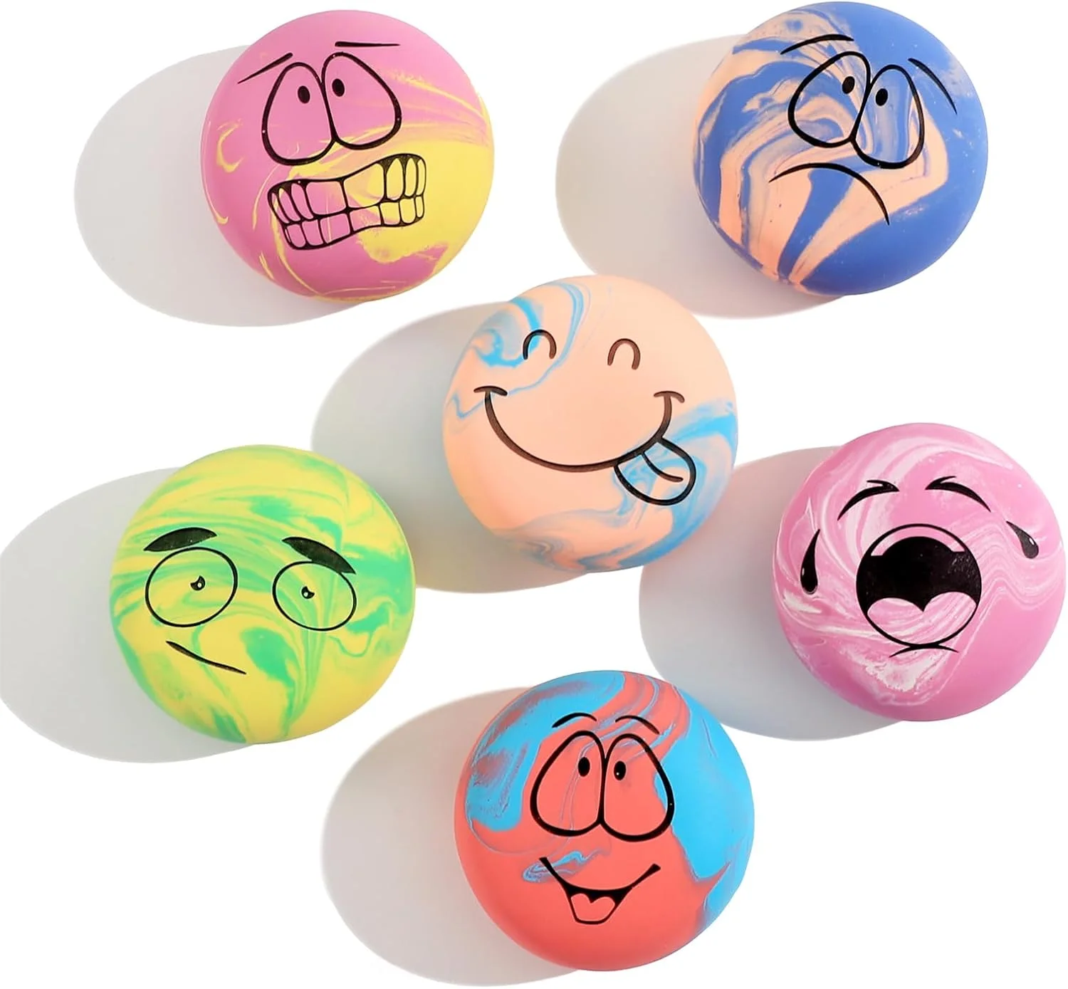 اسباب بازی های سوت دار سگ SCHITEC، [بسته 6 عددی] توپ سوت دار لاستیکی لاتکس تعاملی، توپ های بازی نرم برای توله سگ های کوچک