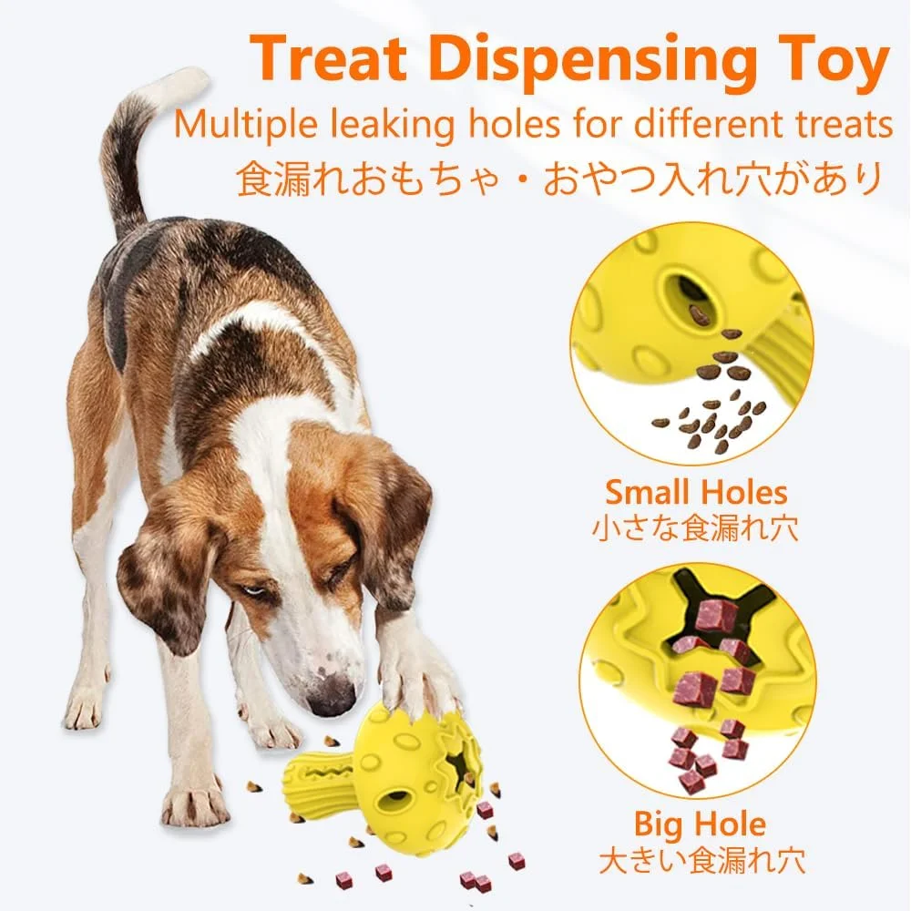 اسباب بازی جویدنی سگ SCHITEC برای سگ های بزرگ و متوسط، اسباب بازی لاستیکی پخش کننده تشویقی برای جویدن تهاجمی، اسباب بازی های پازلی سخت تعاملی تمیز کننده دندان