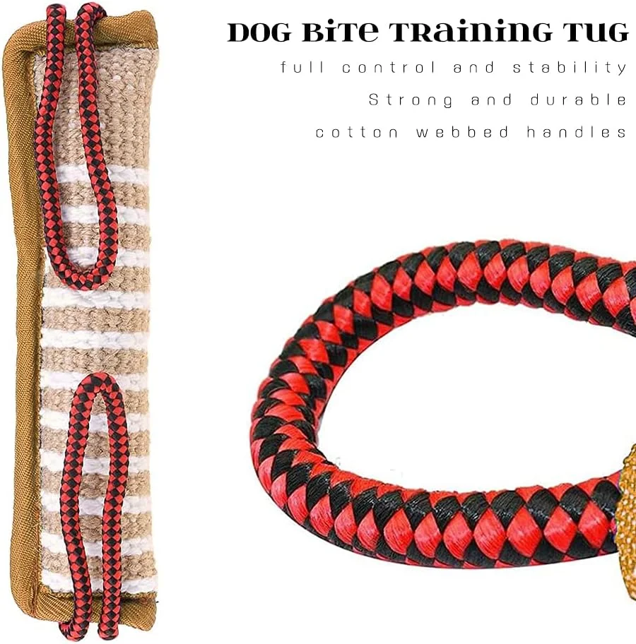 سوسیس جوت برای جویدن، سوسیس جوت سگ، سوسیس جوت با 2 دسته، سوسیس جوت برای کشیدن طناب و بازی های کششی با سگ، اسباب بازی سگ بسیار مقاوم، برای آموزش سگ/بازی های تعاملی