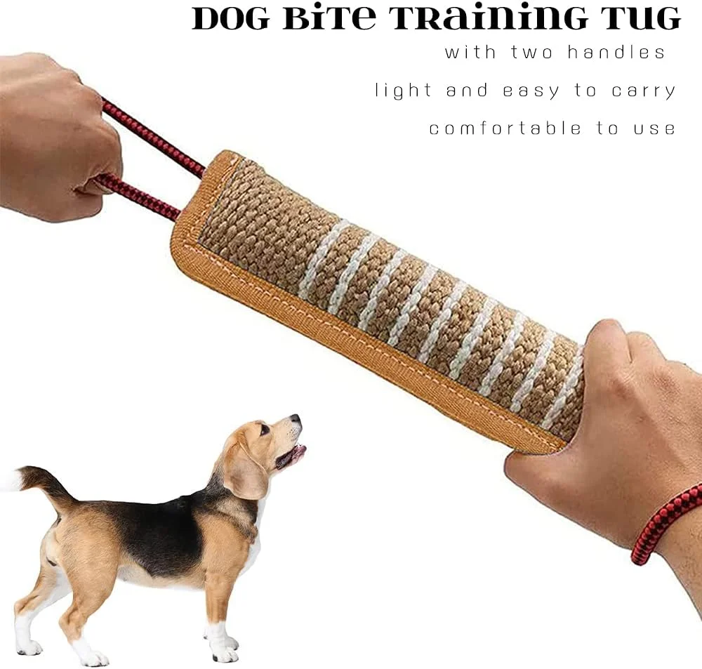 سوسیس جوت برای جویدن، سوسیس جوت سگ، سوسیس جوت با 2 دسته، سوسیس جوت برای کشیدن طناب و بازی های کششی با سگ، اسباب بازی سگ بسیار مقاوم، برای آموزش سگ/بازی های تعاملی