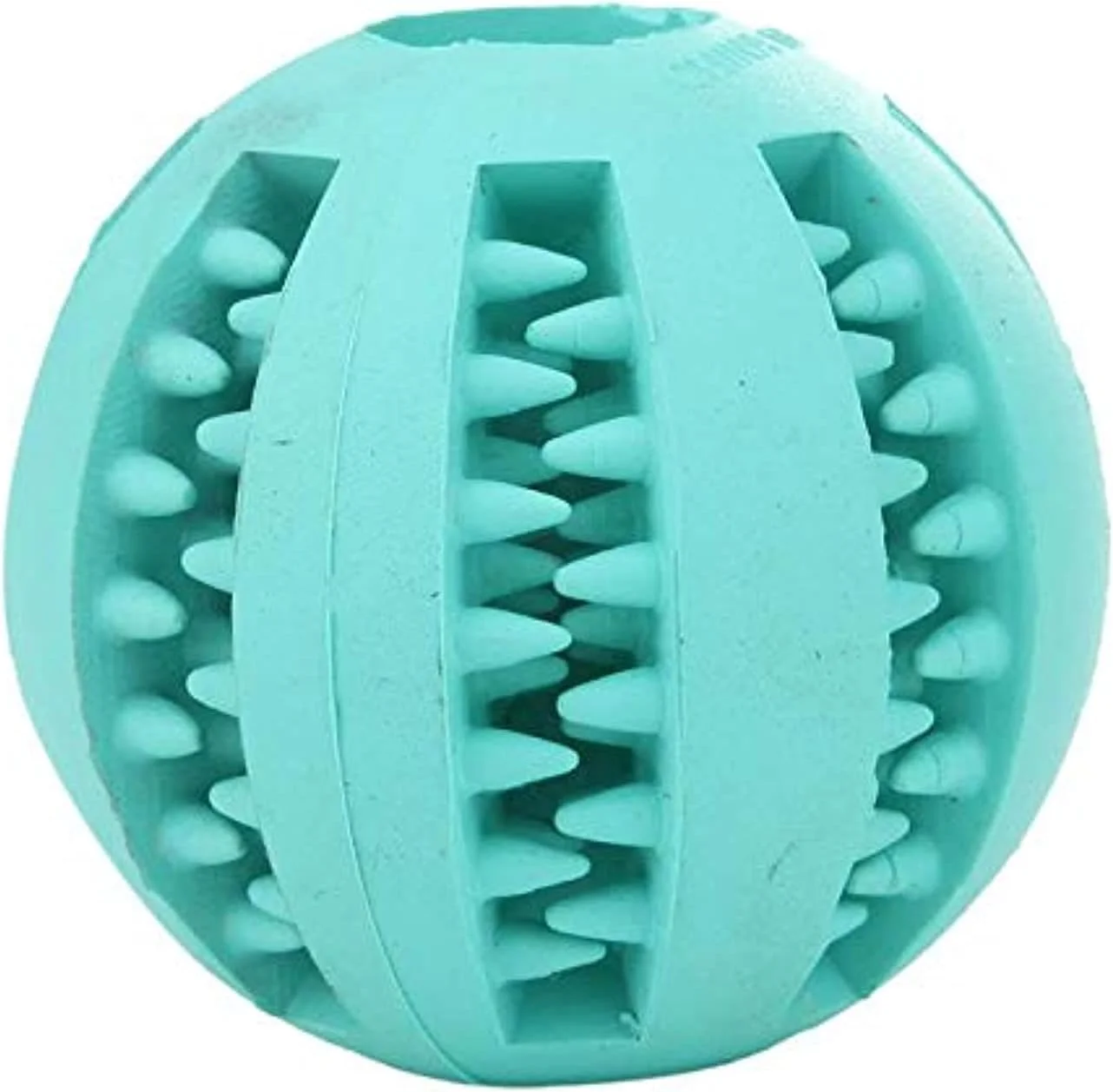 توپ بازی سگ، توپ لاستیکی سبز روشن ABS، اسباب بازی جویدنی سگ، توپ تمیز کننده دندان، سایز 7 سانتی متر