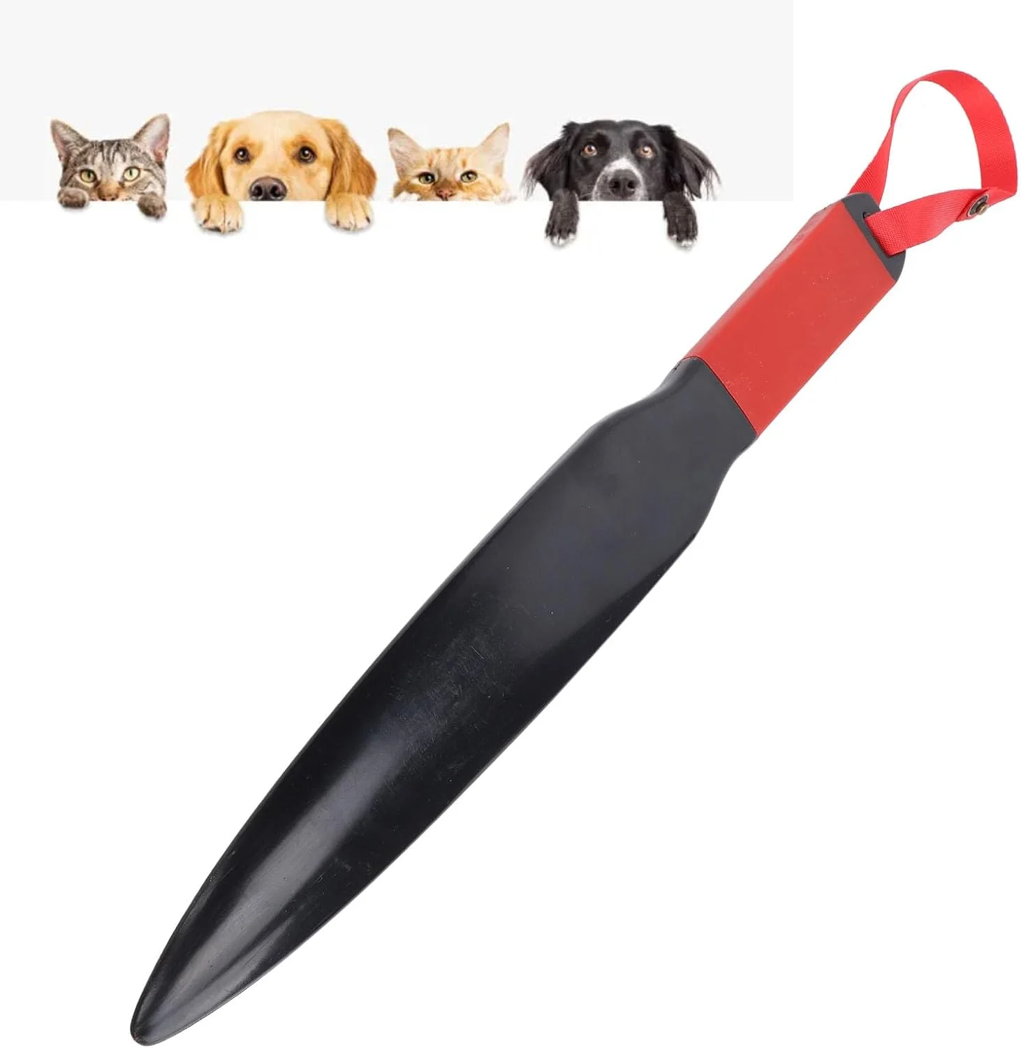 چوب جدا کننده سگ، نایلون لاستیکی، مناسب برای آموزش دهان حیوانات خانگی، چوب آموزش گاز گرفتن سگ نژاد بزرگ، سلامت، با عادات جویدن مناسب (دسته قرمز بند قرمز)