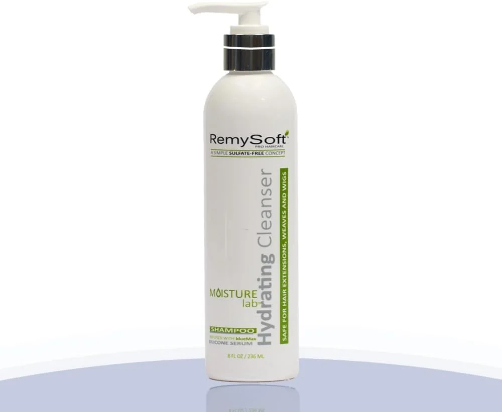 پاک کننده آبرسان رطوبترسان RemySoft Moisturelab - ایمن برای اکستنشن مو، بافت و کلاه گیس - شامپو فرمول سالن 236 میلی لیتر - کف ملایم بدون سولفات پاک کننده آبرسان رطوبترسان RemySoft Moisturelab - ایمن برای اکستنشن مو، بافت و کلاه گیس - شامپو فرمول سالن 236 میلی لیتر - کف ملایم بدون سولفات