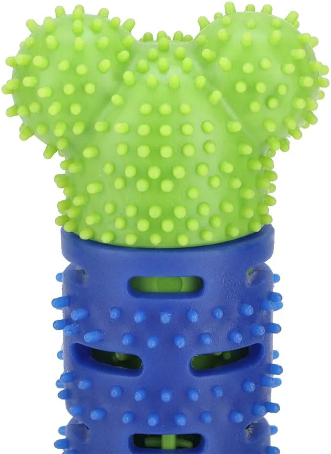 مسواک سگ Qin، اسباب بازی جویدنی مسواک سگ برای تمیز کردن دندان ها، قابلیت قرار دادن خمیر دندان با سیلیکون چند جهته برای مراقبت از دندان