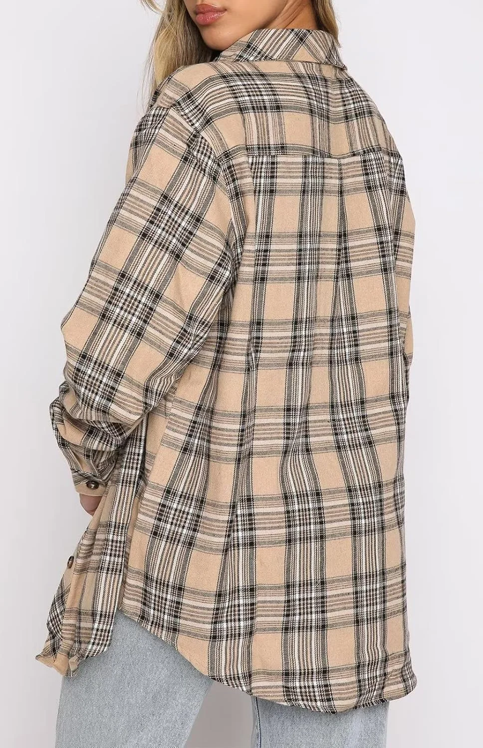 پیراهن چهارخانه زنانه LACOZY، پیراهن دکمه دار زنانه