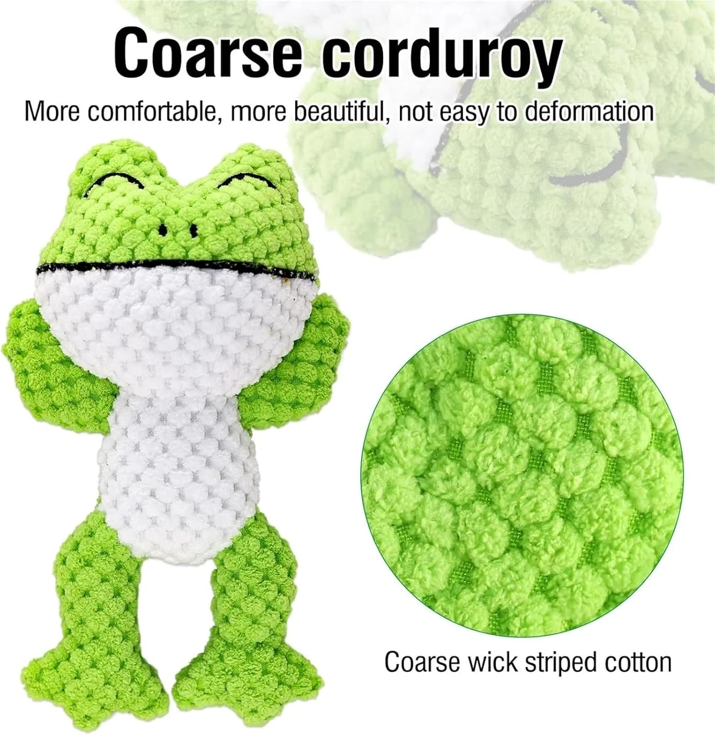 ست اسباب بازی سگ پولیشی، شامل یک قورباغه و خرگوش، 19 و 21 سانتی متر، سبز و سفید، 2 عدد