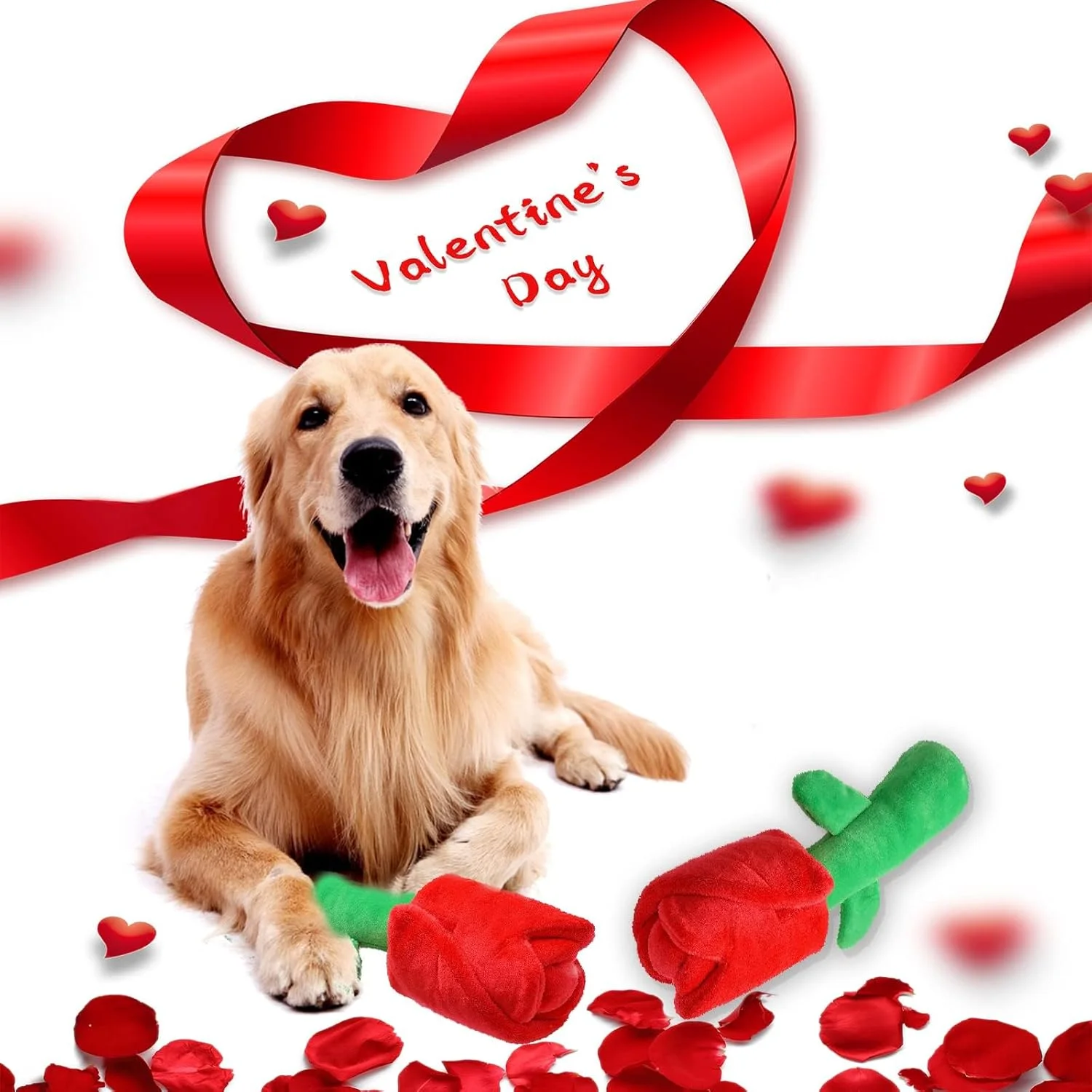 اسباب بازی پازلی سگ PINKE، اسباب بازی سگ روز ولنتاین، اسباب بازی تولد سگ با گل رز پولیشی، اسباب بازی جویدنی تعاملی سگ، اسباب بازی سگ برای غنی سازی با صدای جیر جیر و خش خش، اسباب بازی پخش کننده تشویقی برای توله سگ