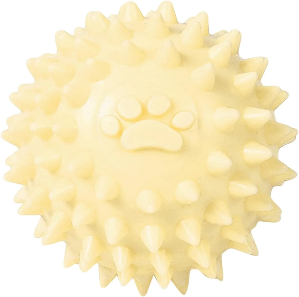 توپ اسباب بازی تعاملی سگ، 3 عدد، توپ آموزشی برای آوردن و بازی کردن، اسباب بازی دندان گیر برای سگ های کوچک تا بزرگ، ایمن و بدون صدا (زرد)