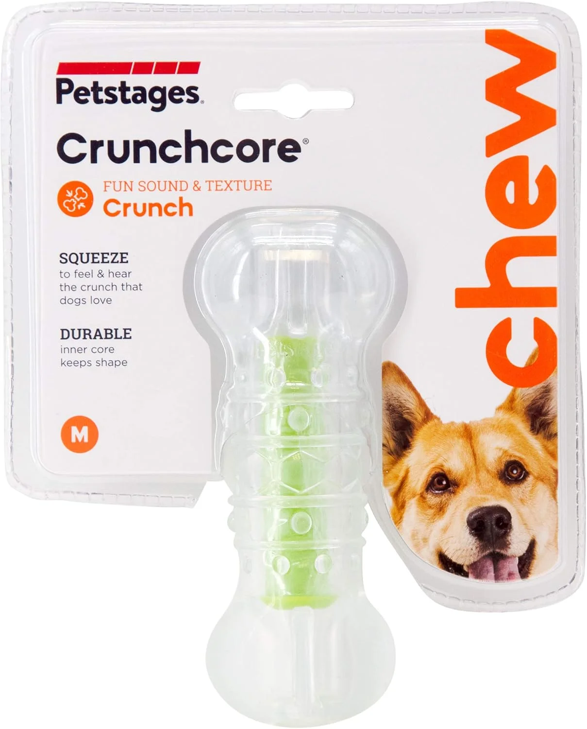 اسباب بازی جویدنی سگ جایگزین بطری آب Petstages Crunchcore Bone، متوسط