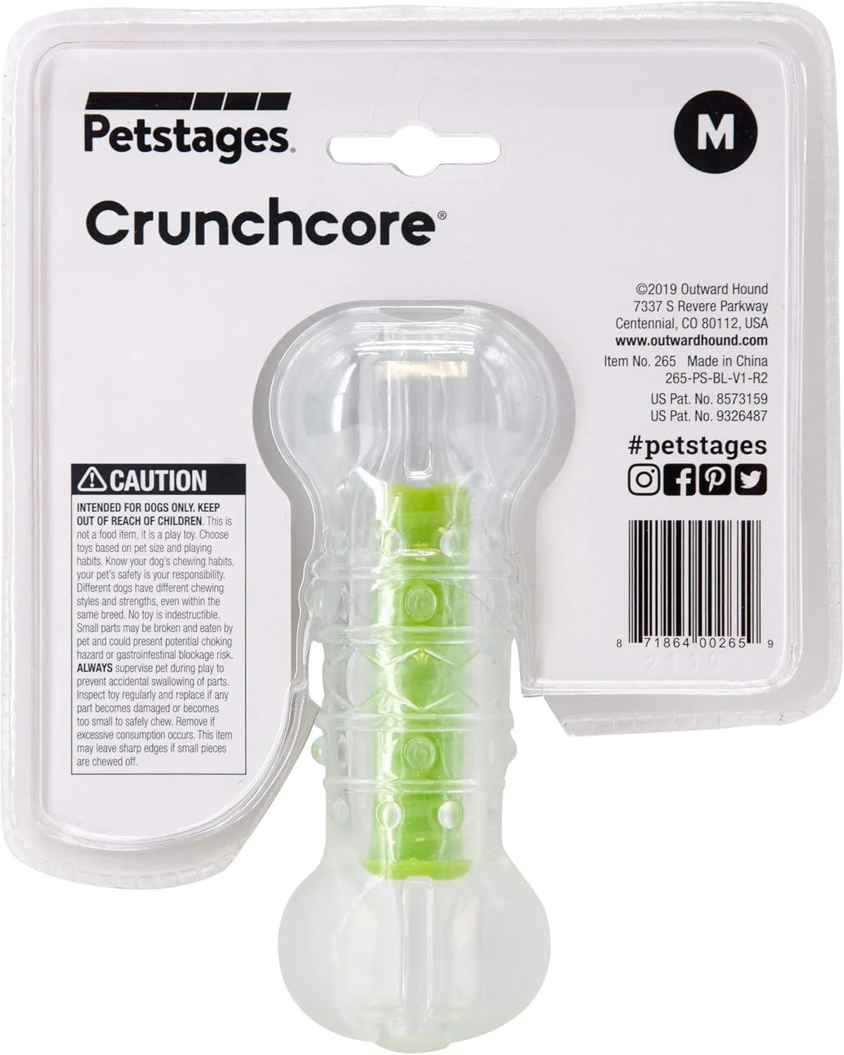 اسباب بازی جویدنی سگ جایگزین بطری آب Petstages Crunchcore Bone، متوسط