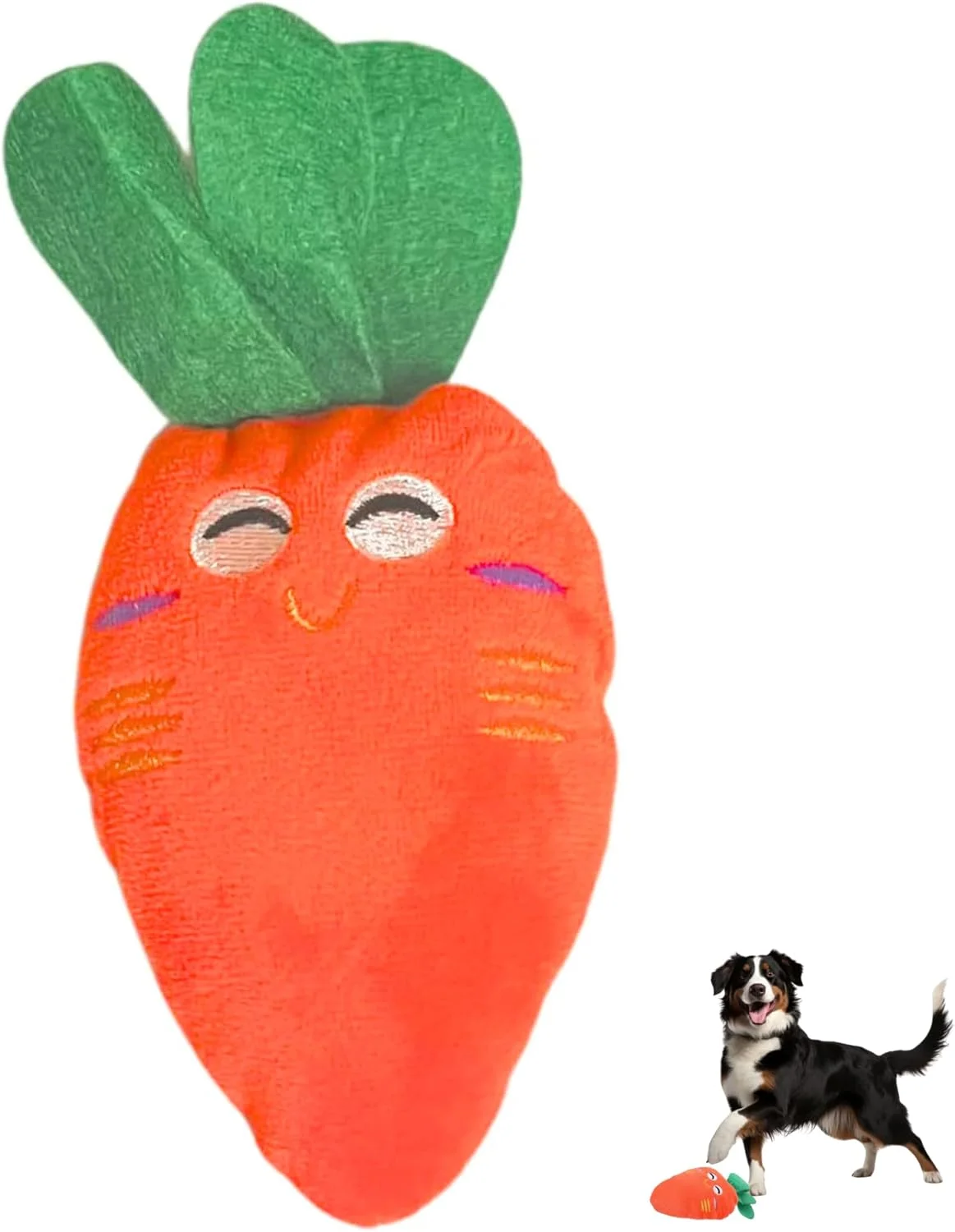 اسباب بازی سگ جیرجیردار پولیشی پتساری | هویج کارتونی حیوانات پر شده برای جویدن توله سگ | اسباب بازی آموزشی نرم برای توله سگ ها | لوازم حیوانات خانگی