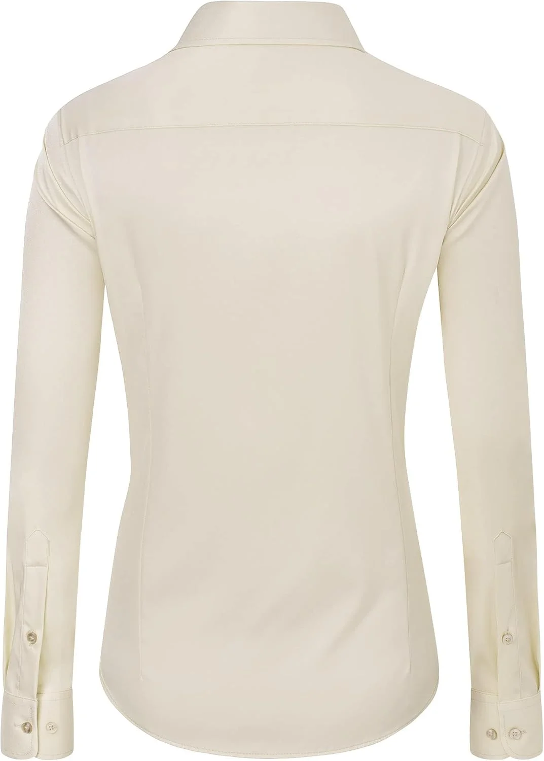 پیراهن زنانه J.VER آستین بلند دکمه دار، بدون چروک، مناسب کار