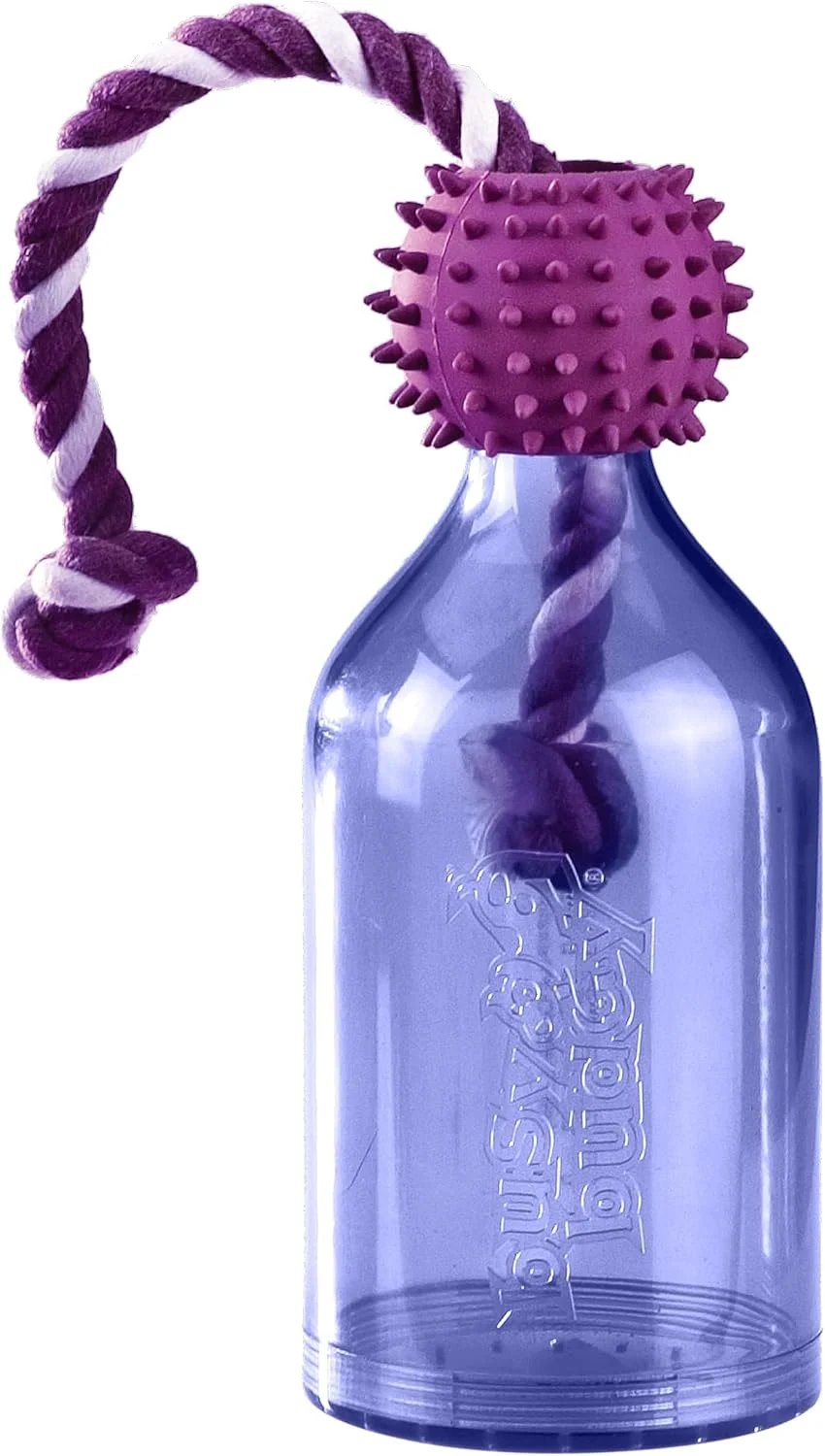 اسباب بازی سگ PetSafe Busy Buddy Tug-A-Jug - پاداش و چالش برای سگ ها - اسباب بازی پازلی غذا - روکش لاستیکی بادوام - طناب بافته شده - جذاب و تعاملی