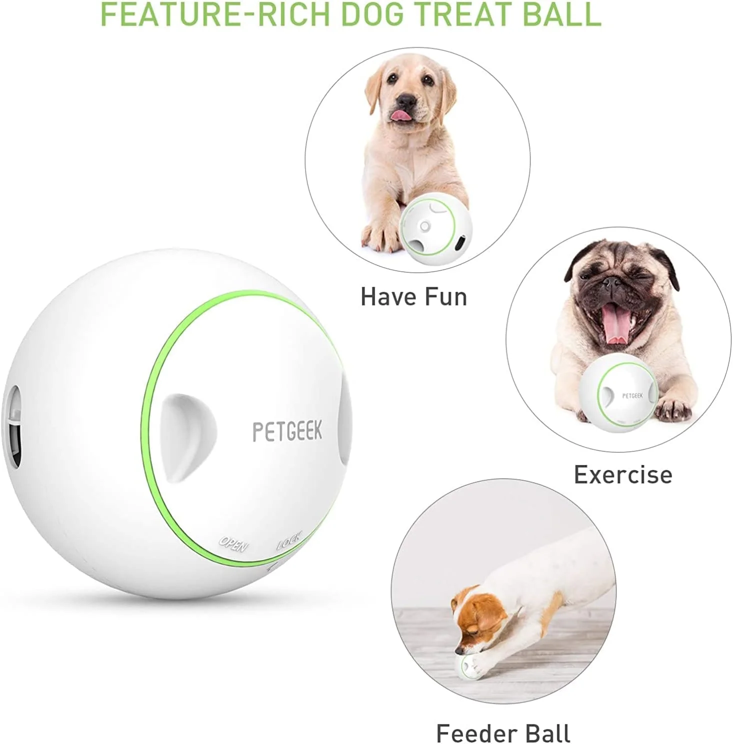 توپ خوراکی غلتان Petgeek مدل Foodie Orb