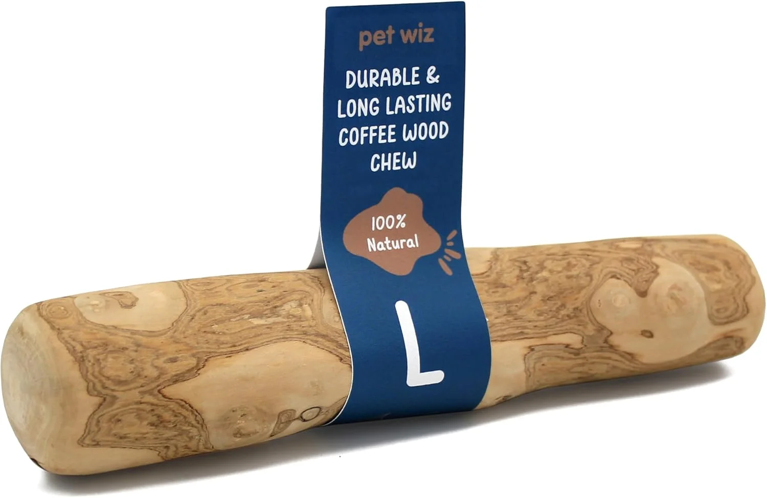 چوب جویدنی سگ پت ویز | کمک به بهداشت دهان و دندان، ایجاد تحریک ذهنی و کاهش استرس | طبیعی، بادوام و پایدار (بزرگ، چوب قهوه)