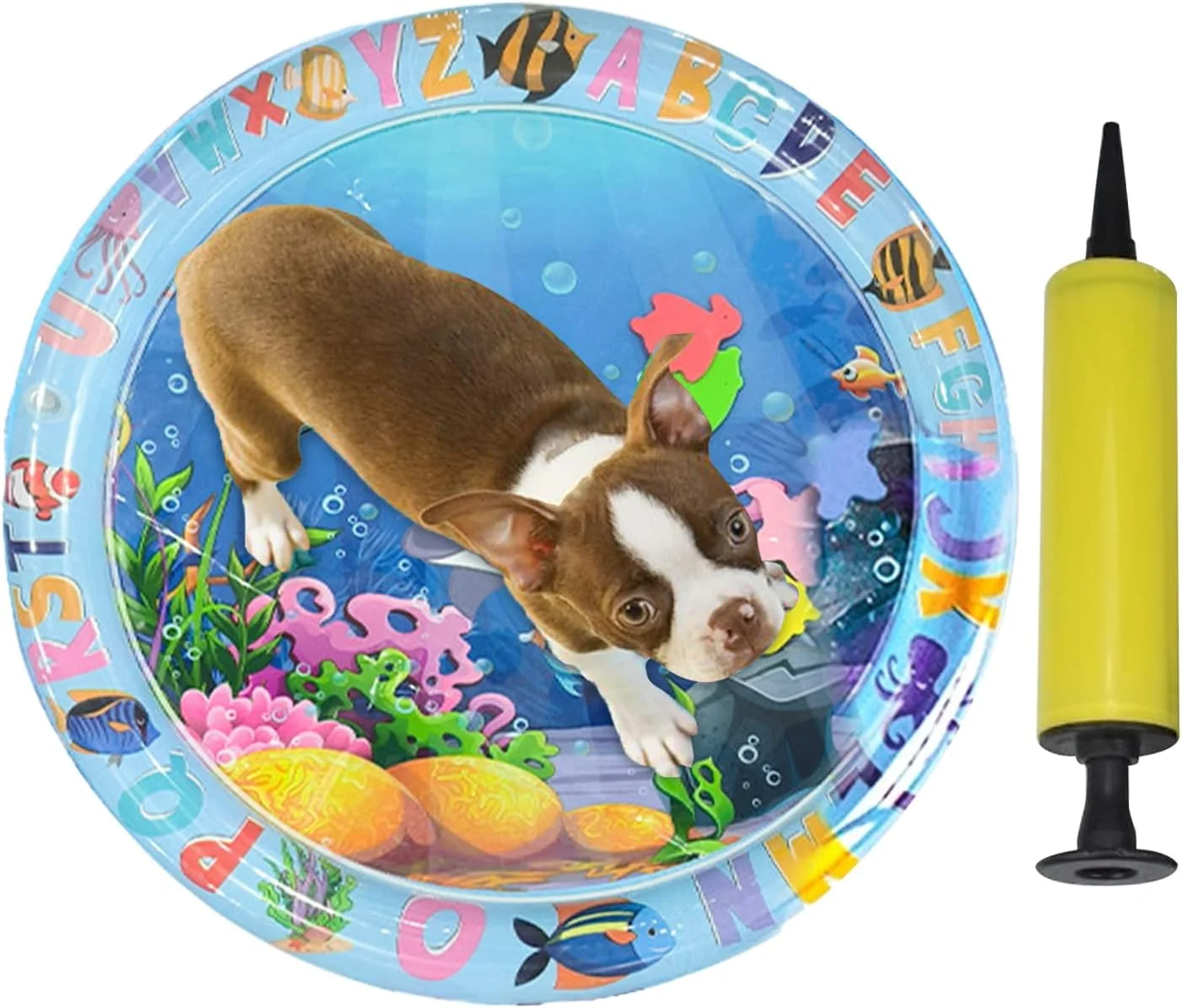 تخت آبی حیوانات خانگی - اسباب بازی تشکی گربه با طرح حیوانات - خنک کننده، ضخیم شده، پد بادی، بازی آبی برای غنی سازی سگ ها