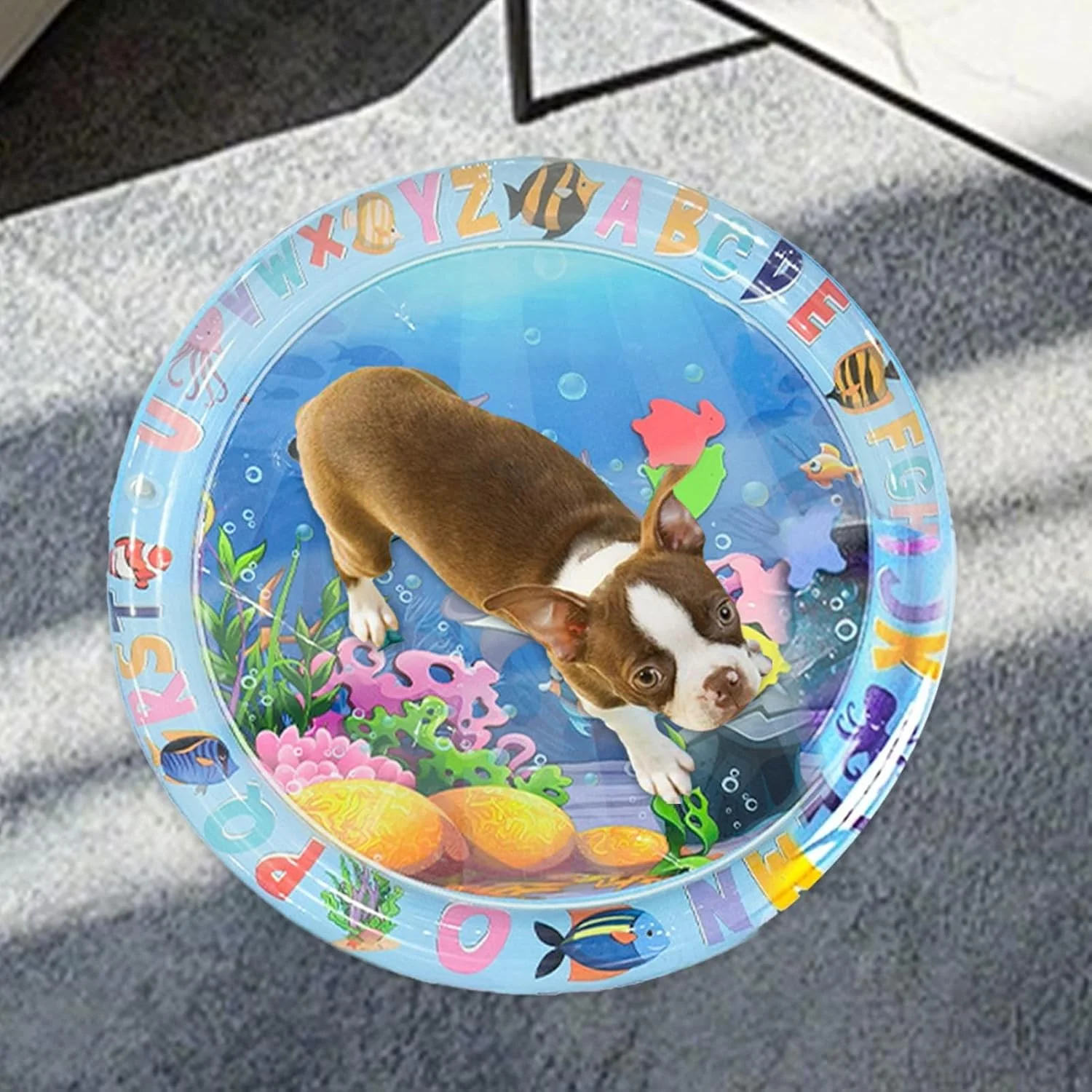 تخت آبی حیوانات خانگی - اسباب بازی تشکی گربه با طرح حیوانات - خنک کننده، ضخیم شده، پد بادی، بازی آبی برای غنی سازی سگ ها