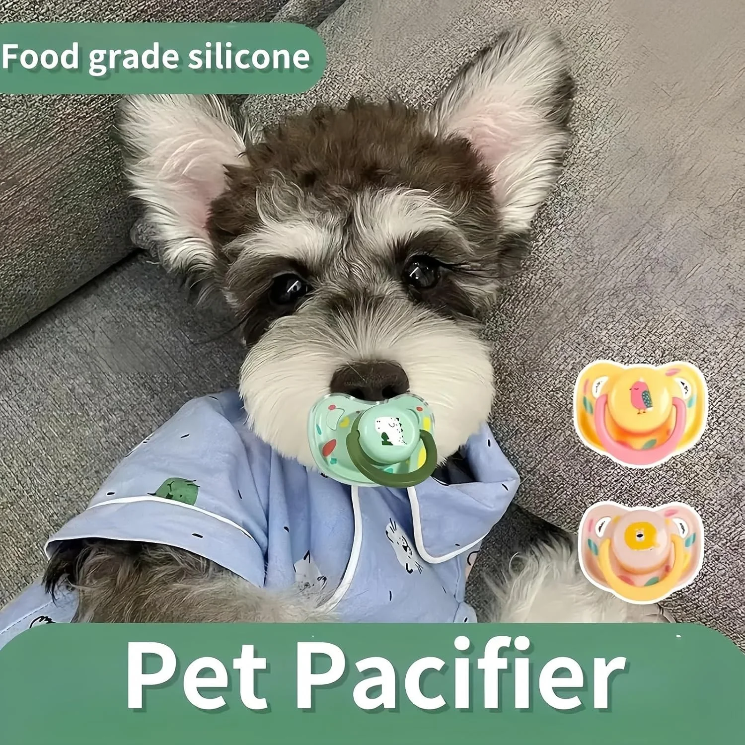 پستانک جویدنی سگ (بسته 3 عددی)، آرام کننده سیلیکونی توله سگ Azonee برای سگ های کوچک، پستانک جویدنی حیوانات خانگی برای تسکین دندان درآوردن و اضطراب