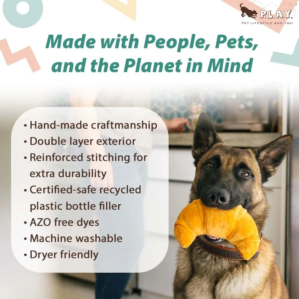 پ.ل.ا.ی. پت لایف استایل اند یو - بارکینگ برانچ - اسباب بازی پولیشی سگ - شیرینی کروسان پاپی