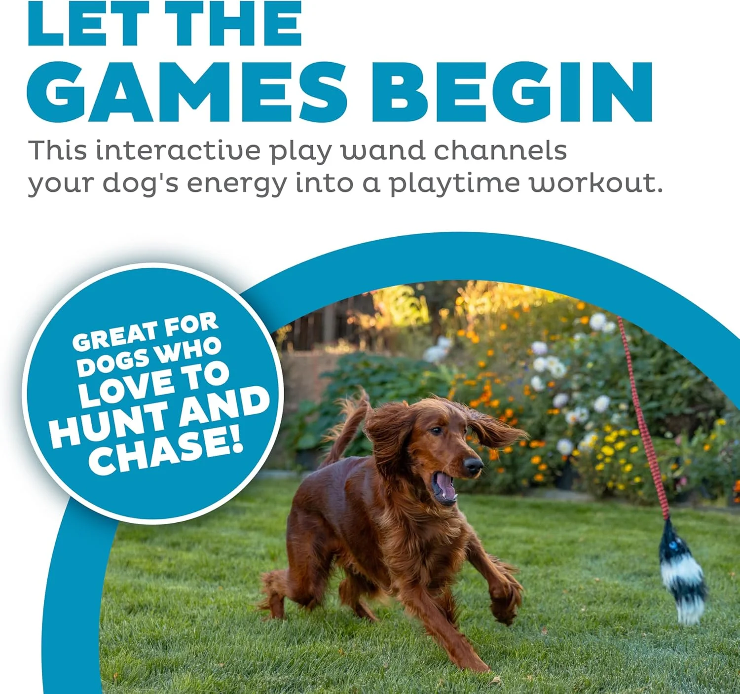 چوب بازی سگ Outward Hound Tail Teaser با اسباب بازی های پولیشی نرم