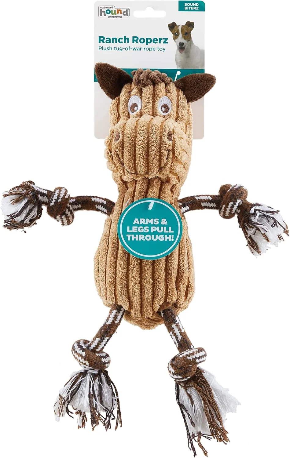 اسباب بازی سگ پولیشی صدادار اسب Ranch Roperz Charming Pet Outward Hound