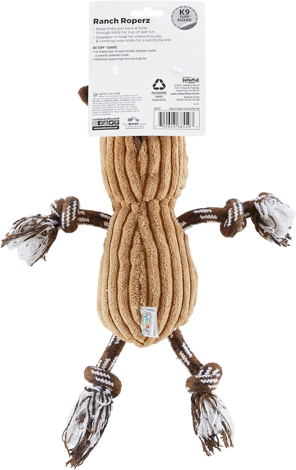 اسباب بازی سگ پولیشی صدادار اسب Ranch Roperz Charming Pet Outward Hound