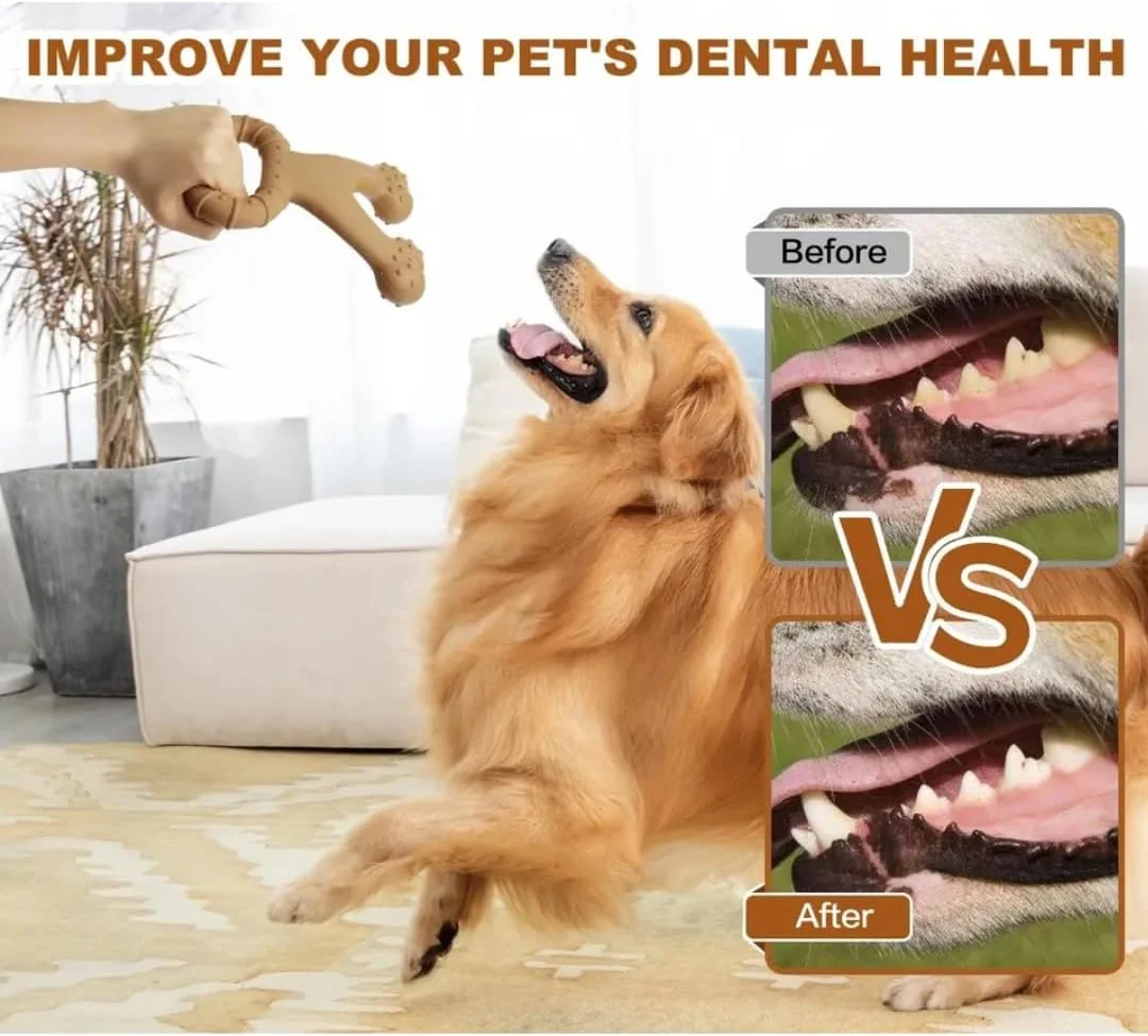 اسباب بازی جویدنی نایلونی Oasisgalore برای جویدن تهاجمی، اسباب بازی سگ با دوام بالا، اسباب بازی برای نژادهای بزرگ، اسباب بازی های جویدنی قدرتمند