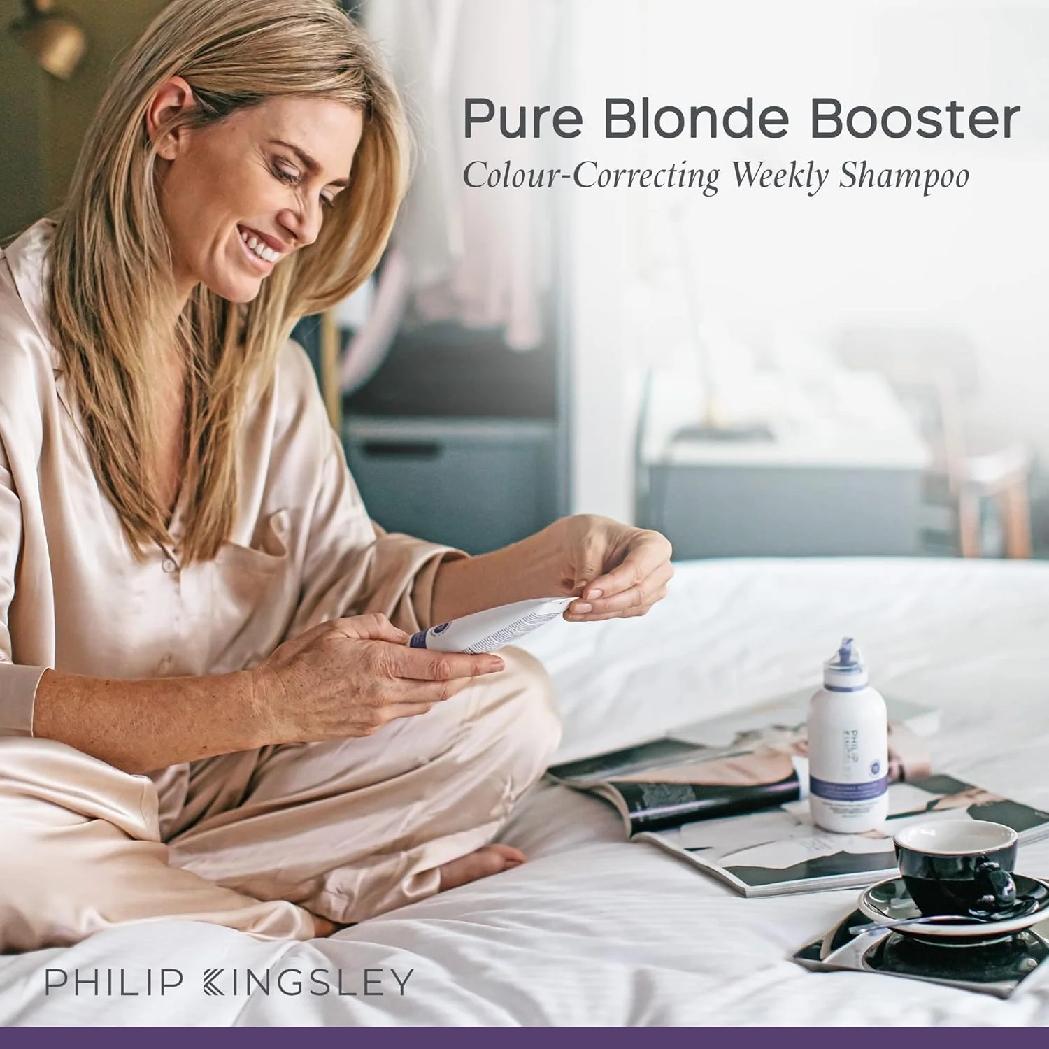 شامپو تقویت کننده رنگ موهای بلوند فیلیپ کینگزلی مدل Pure Blonde، اصلاح کننده رنگ، مناسب استفاده هفتگی، 500 میلی لیتر شامپو تقویت کننده رنگ موهای بلوند فیلیپ کینگزلی مدل Pure Blonde، اصلاح کننده رنگ، مناسب استفاده هفتگی، 500 میلی لیتر