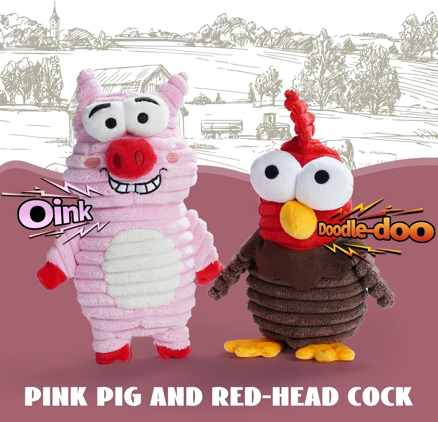 اسباب بازی سگ Nocciola، 5 عدد، با 5 صدای خنده دار و عجیب برای 5 حیوان مختلف، اسباب بازی بادوام و محرک برای سگ های کوچک تا بزرگ