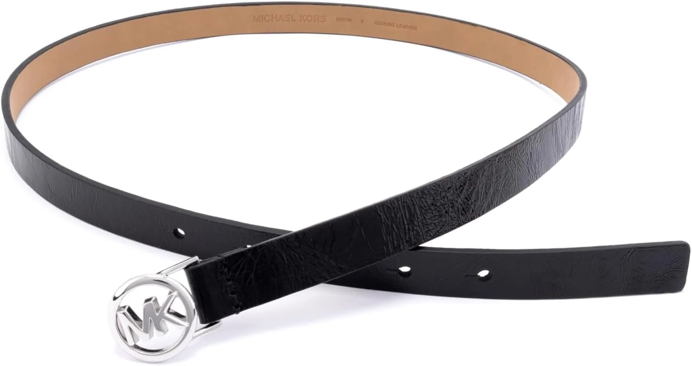کمربند باریک زنانه مایکل کورس با لوگو، 0.75 اینچی، اکسسوری شیک و مد روز برای استفاده روزمره کمربند باریک زنانه مایکل کورس با لوگو، 0.75 اینچی، اکسسوری شیک و مد روز برای استفاده روزمره