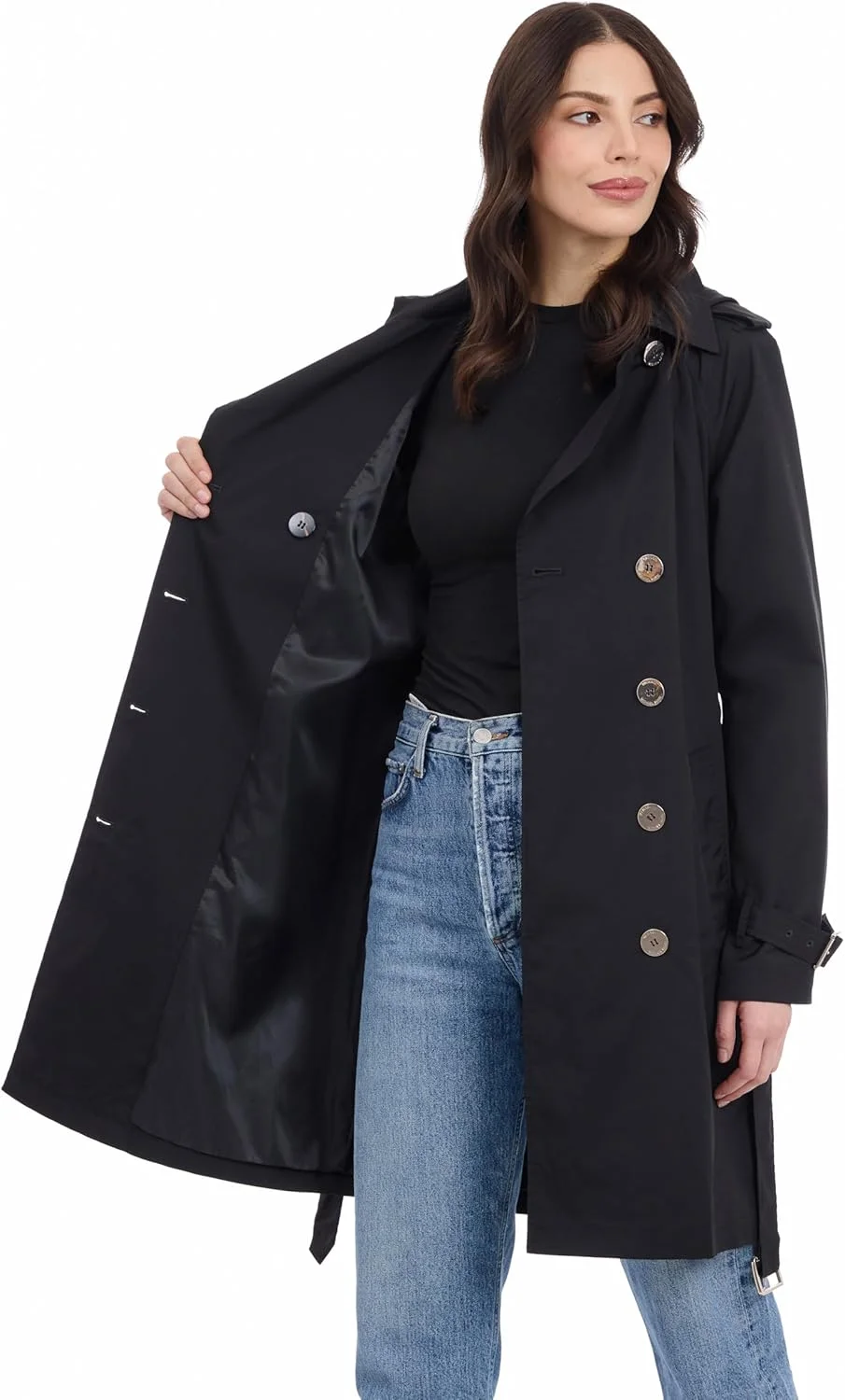 بارانی زنانه دکمه دوبل مایکل کورس با کمربند و کلاه جداشدنی بارانی زنانه دکمه دوبل مایکل کورس با کمربند و کلاه جداشدنی