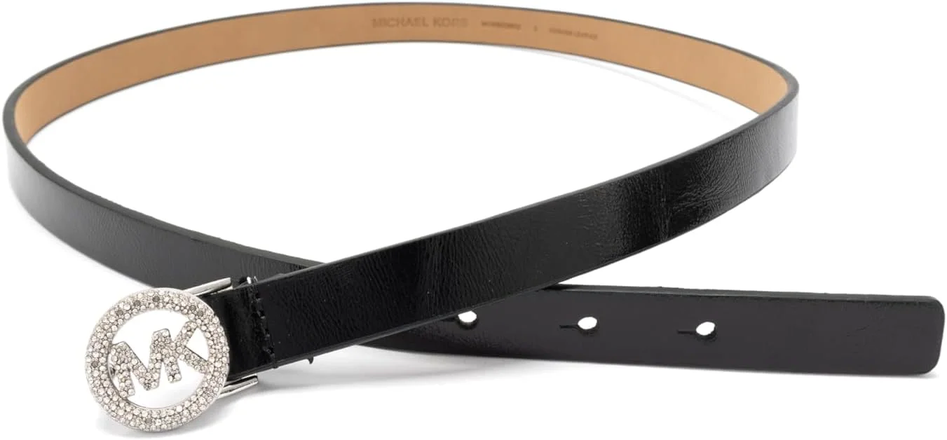 کمربند زنانه مایکل کورس مدل 18 میلی متری با لوگوی نگین دار کمربند زنانه مایکل کورس مدل 18 میلی متری با لوگوی نگین دار