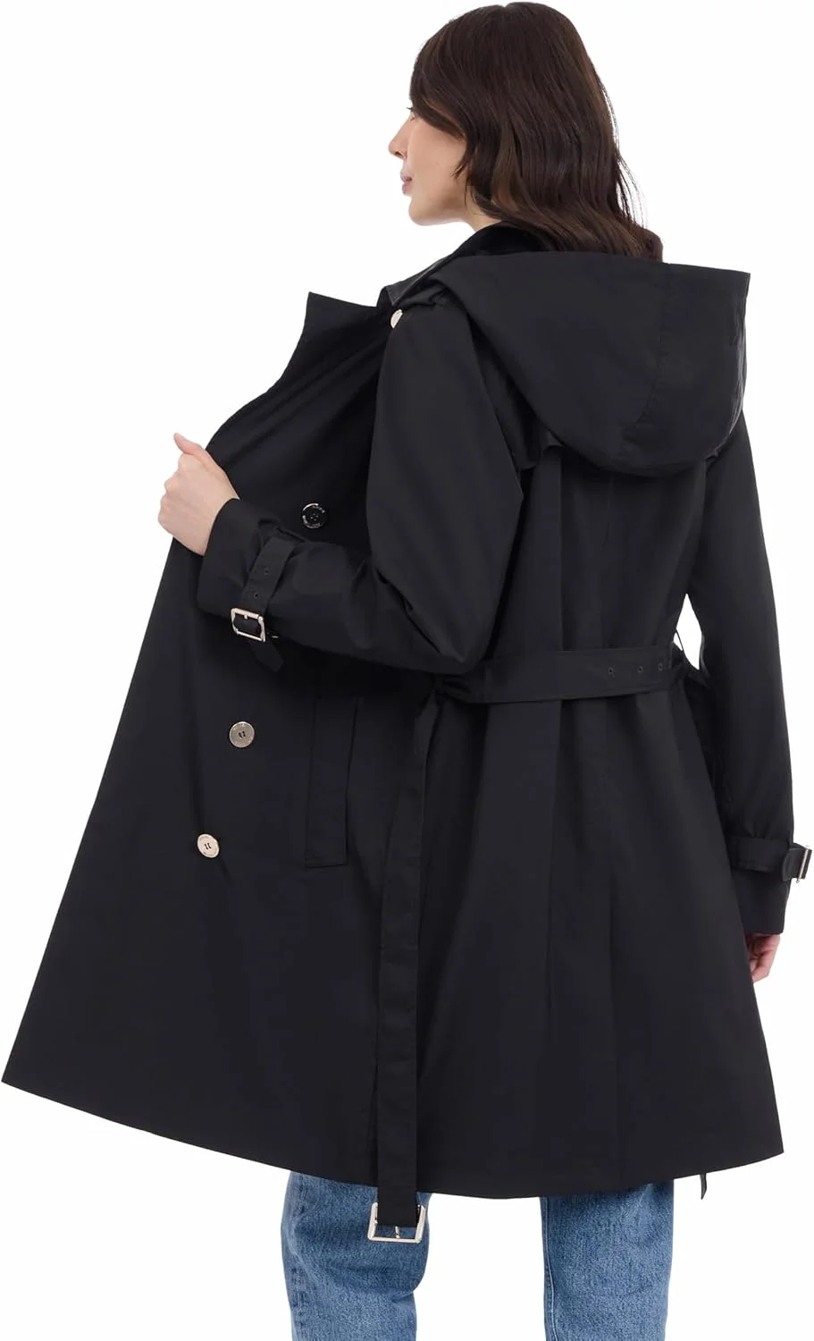 بارانی زنانه دکمه دوبل مایکل کورس با کمربند و کلاه جداشدنی بارانی زنانه دکمه دوبل مایکل کورس با کمربند و کلاه جداشدنی