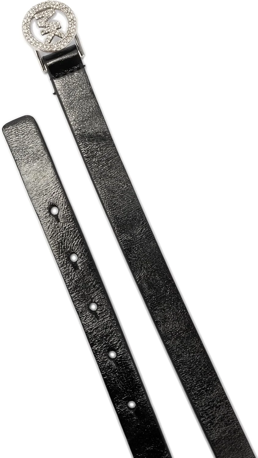 کمربند زنانه مایکل کورس مدل 18 میلی متری با لوگوی نگین دار کمربند زنانه مایکل کورس مدل 18 میلی متری با لوگوی نگین دار