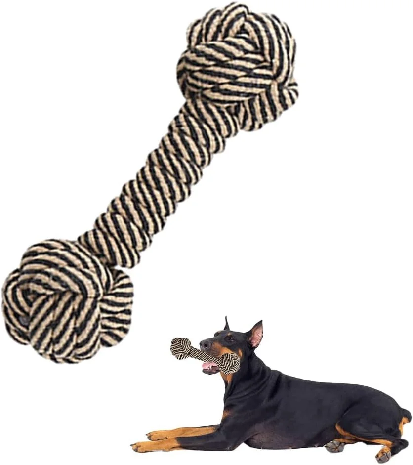 طناب بازی سگ، اسباب بازی جویدنی سگ، پنبه طبیعی، جنس قوی و بادوام، مناسب برای توله سگ های کوچک و متوسط، یک هدیه هیجان انگیز برای حیوان خانگی شما